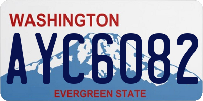 WA license plate AYC6082