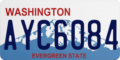 WA license plate AYC6084
