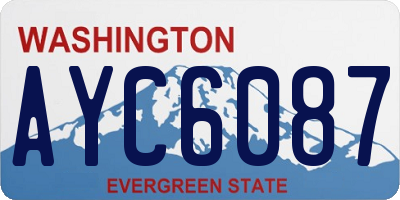 WA license plate AYC6087