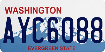 WA license plate AYC6088