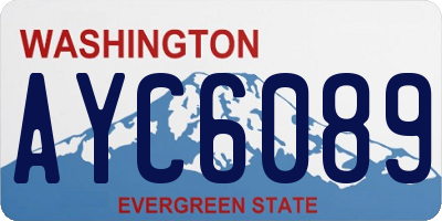 WA license plate AYC6089