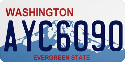 WA license plate AYC6090