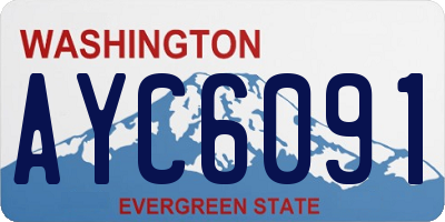 WA license plate AYC6091
