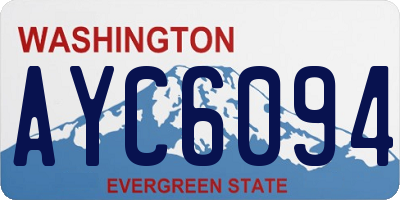 WA license plate AYC6094