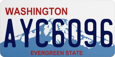 WA license plate AYC6096