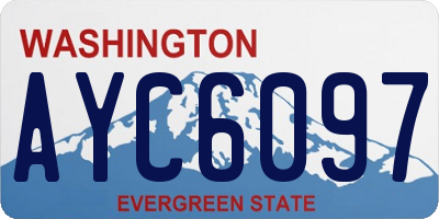 WA license plate AYC6097