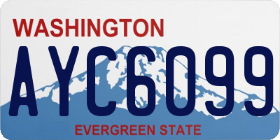 WA license plate AYC6099