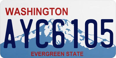 WA license plate AYC6105