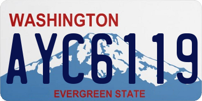 WA license plate AYC6119
