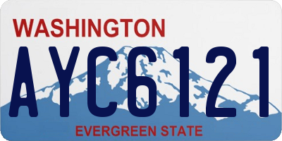 WA license plate AYC6121