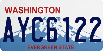 WA license plate AYC6122