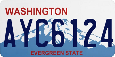WA license plate AYC6124