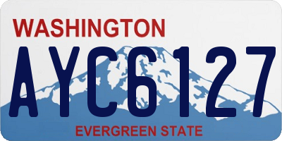 WA license plate AYC6127