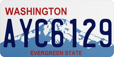 WA license plate AYC6129