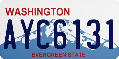 WA license plate AYC6131
