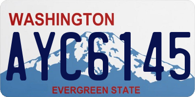 WA license plate AYC6145