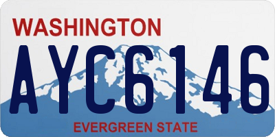 WA license plate AYC6146