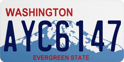 WA license plate AYC6147
