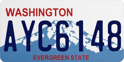 WA license plate AYC6148