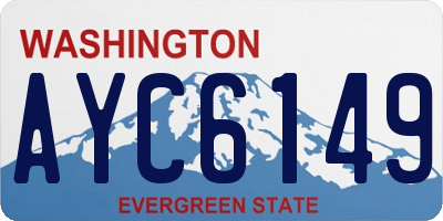 WA license plate AYC6149