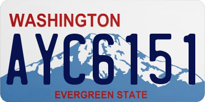 WA license plate AYC6151
