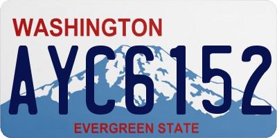 WA license plate AYC6152