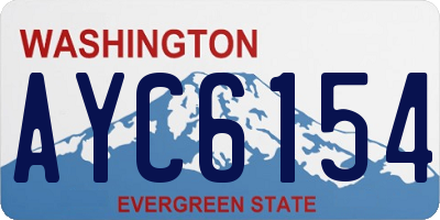 WA license plate AYC6154
