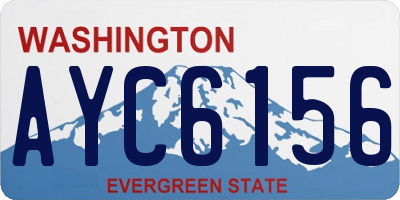 WA license plate AYC6156
