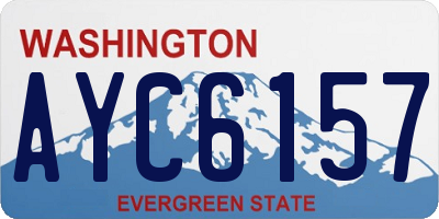 WA license plate AYC6157