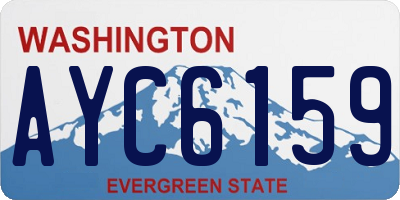 WA license plate AYC6159