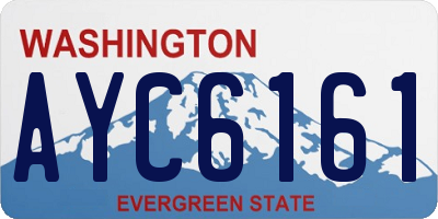 WA license plate AYC6161