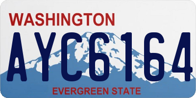 WA license plate AYC6164