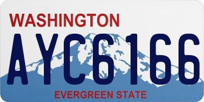 WA license plate AYC6166