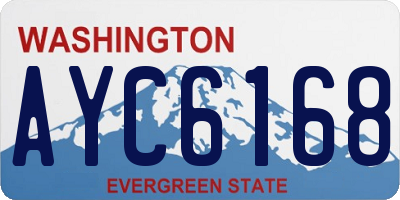 WA license plate AYC6168