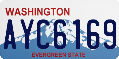 WA license plate AYC6169