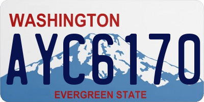 WA license plate AYC6170