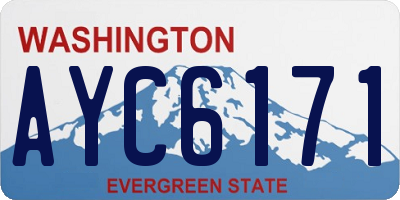 WA license plate AYC6171