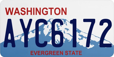 WA license plate AYC6172