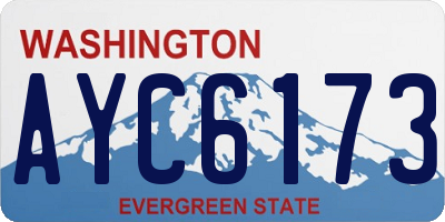 WA license plate AYC6173