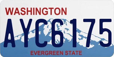 WA license plate AYC6175