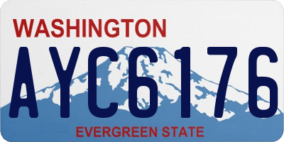 WA license plate AYC6176
