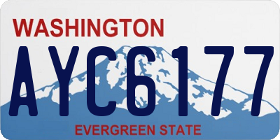 WA license plate AYC6177