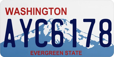 WA license plate AYC6178