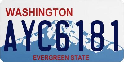 WA license plate AYC6181