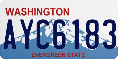 WA license plate AYC6183