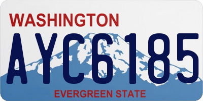 WA license plate AYC6185