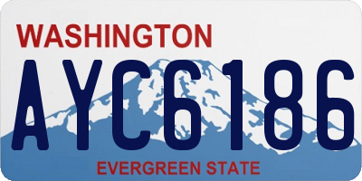 WA license plate AYC6186