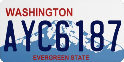 WA license plate AYC6187