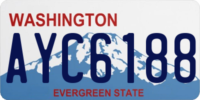 WA license plate AYC6188