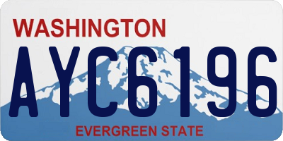 WA license plate AYC6196